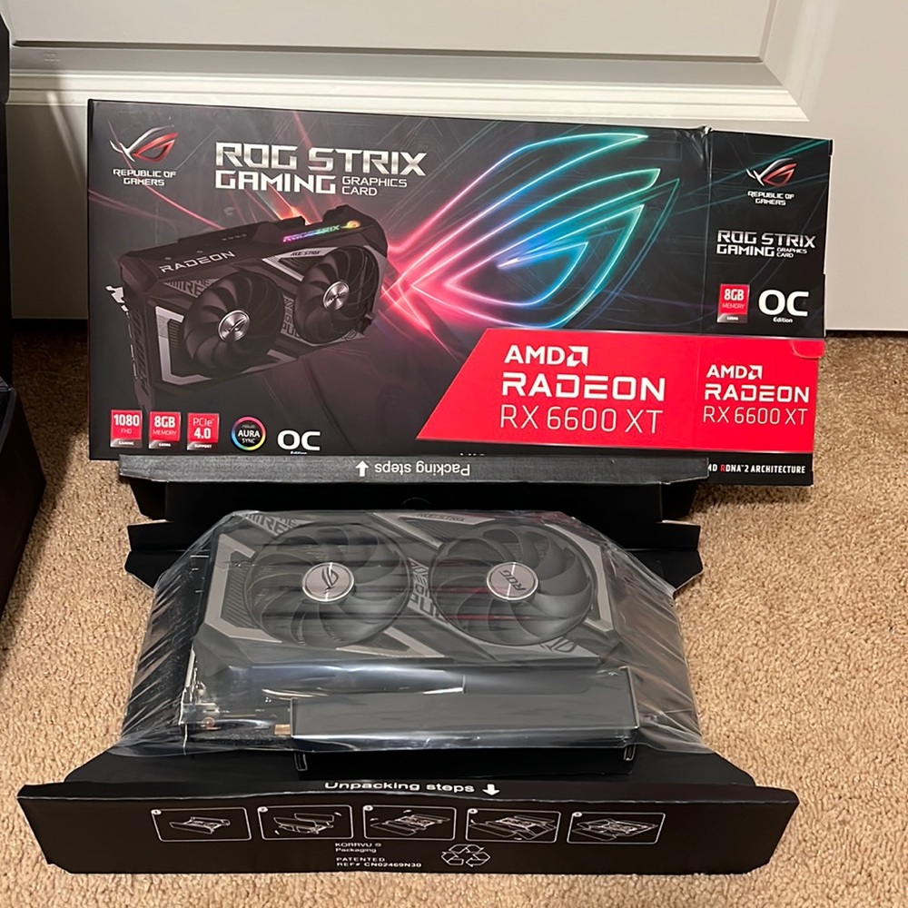 New ASUS AMD Raden RX6600XT ROG Strix Gaming Graphics card - Picture 2 of 12